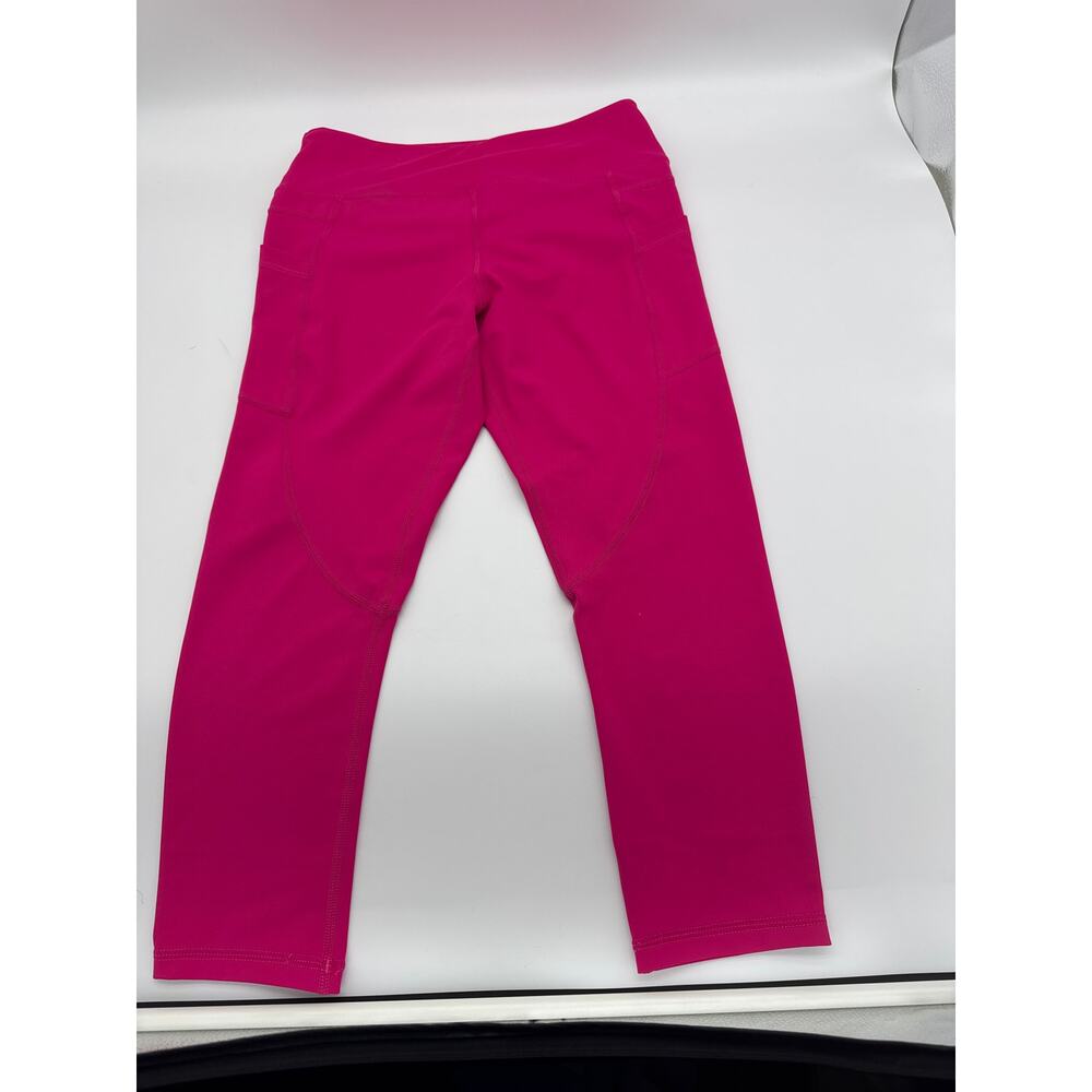 ZYIA Active Women's Neon Hot Pink Pocket Light N Tight HiRise 6-8 Leggings Small
